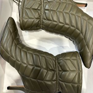 Gorgeous Green booties that tie.